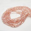 Electroplate Glass Beads Strands EGLA-D018-8x8mm-69-2