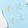 4Pcs 2 Colors Brass Pendants Cabochon Settings FIND-SC0017-24B-6