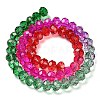 Transparent Painted Glass Beads Strands LS-DGLA-A034-T8mm-A24-5