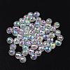 Faceted Eco-Friendly Transparent Acrylic Round Beads TACR-K001-8mm-22-1