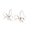 Bowknot Shape Brass Earring Hooks LS-KK-K256-01P-1
