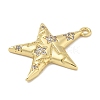 Rack Plating Brass Micro Pave Cubic Zirconia Pendants KK-L224-015G-2