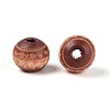 Painted Natural Wood Beads WOOD-N006-02A-02-2