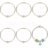 6Pcs Brass European Style Bangle Making PPJ-SC0001-03-1