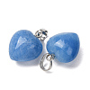 Dyed & Heated Natural Agate Pendants G-I311-A48-G-3