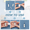 DIY Blank Rectangle Dome Earring Making Kit STAS-DC0015-38-5