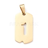 Ion Plating(IP) 304 Stainless Steel Pendants STAS-H144-02G-1-1