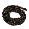 Natural Golden Sheen Obsidian Beads Strands G-G139-B24-01-3