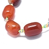 Natural Banded Agate/Striped Agate Beads Strands G-L544-063B-02-2
