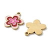 Ion Plating(IP) 304 Stainless Steel Enamel Pendants STAS-P339-16G-01-2