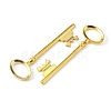 Tibetan Style Alloy Skeleton Key Large Pendants TIBEP-S105-G-RS-2