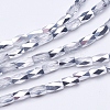 Electroplate Transparent Glass Beads Strands EGLA-E046-H04-1