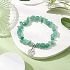 Natural Green Aventurine Chip Beaded Stretch Bracelets BJEW-JB11133-04-2