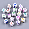 Opaque White Acrylic Beads SACR-R252-02N-1