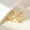 Brass Micro Pave Cubic Zirconia Hoop Earrings LS-EJEW-D311-078G-3
