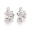 304 Stainless Steel Pendant Cabochon Settings STAS-N114-35P-1
