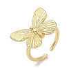 Butterfly Rack Plating Brass Cuff Finger Rings For Women RJEW-C114-04G-1