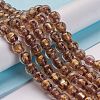 Handmade Gold Sand Lampwork Beads Strands LAMP-C010-01D-2