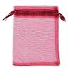 Rectangle Organza Drawstring Bags CON-PW0001-054C-13-2
