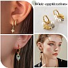 12 Pairs 202 Stainless Steel Huggie Hoop Earrings with 316 Surgical Stainless Steel Pins EJEW-SC0001-40G-5