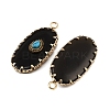 Natural Obsidian & Synthetic Turquoise Carved Pendants GG-CBA5963-02G-2