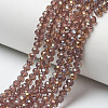 Electroplate Transparent Glass Beads Strands EGLA-A034-T6mm-H16-1