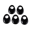 Natural Obsidian Large Hole Pendants G-N348-06B-12-1