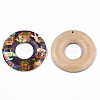 Printed Wood Pendants WOOD-S045-104F-2