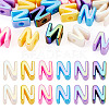 20Pcs UV Plating Opaque Acrylic European Beads OACR-TADJ0001-16N-1