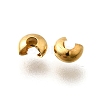 304 Stainless Steel Crimp Beads Covers LS-X-STAS-P239-34G-03-2