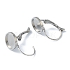 Tarnish Resistant 304 Stainless Steel Leverback Earring Findings KK-H152-09C-P-3