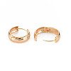 Real 18K Gold Plated Brass Chunky Huggie Hoop Earrings KK-S356-613-NF-2