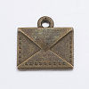 Tibetan Style Alloy Mail Charms EA10712Y-AB-2