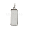 304 Stainless Steel Pendant Cabochon Settings STAS-Z118-02P-1