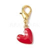 Heart Alloy Enamel Pendant Decoration HJEW-JM01491-3