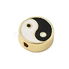 Rack Plating Brass Enamel Beads KK-Z074-04G-2