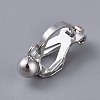 Brass Clip-on Earring Findings. with Loop KK-WH0033-64P-1
