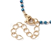 Handmade Synthetic Hematite Beaded Link Bracelet Making AJEW-JB01150-53-3