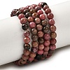 Natural Rhodonite Beads Strands G-G717-4mm-5