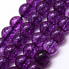 Dyed Round Natural Crackle Quartz Beads Strands G-K084-8mm-01B-1