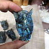 Dyed Natural Labradorite Carved Display Decorations PW-WG38302-01-1