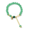 Natural Malaysia Jade Beads Stretch Bracelets for Women BJEW-JB11360-03-2