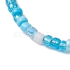 Dyed Synthetic Turquoise Beaded Stretch Bracelets for Kids BJEW-JB110102-01-4