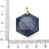 Natural Lapis Lazuli Faceted Pendants G-B188-03G-03-3