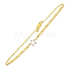 Miyuki Seed Braided Bead Bracelet with Open Star BJEW-P269-31BC-2