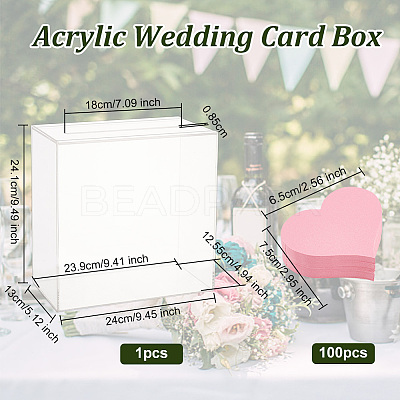 Rectangle Acrylic Wedding Card Box CON-OC0001-58-1