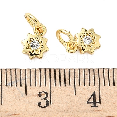 Brass Micro Pave Cubic Zirconia Pendants KK-Z120-11G-1