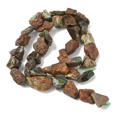 Raw Rough Natural Green Opal Beads Strands G-M453-D13-1