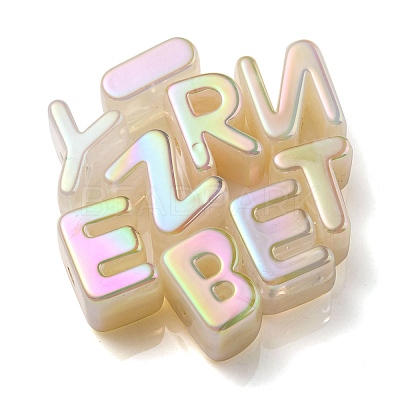 Opaque Rainbow Iridescent Acrylic Beads OACR-P010-23F-1