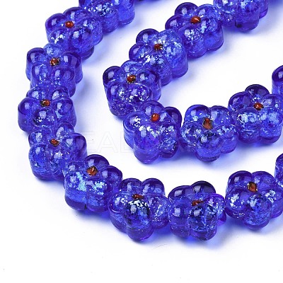 Transparent Handmade Bumpy Lampwork Beads Strands LAMP-S194-022C-1